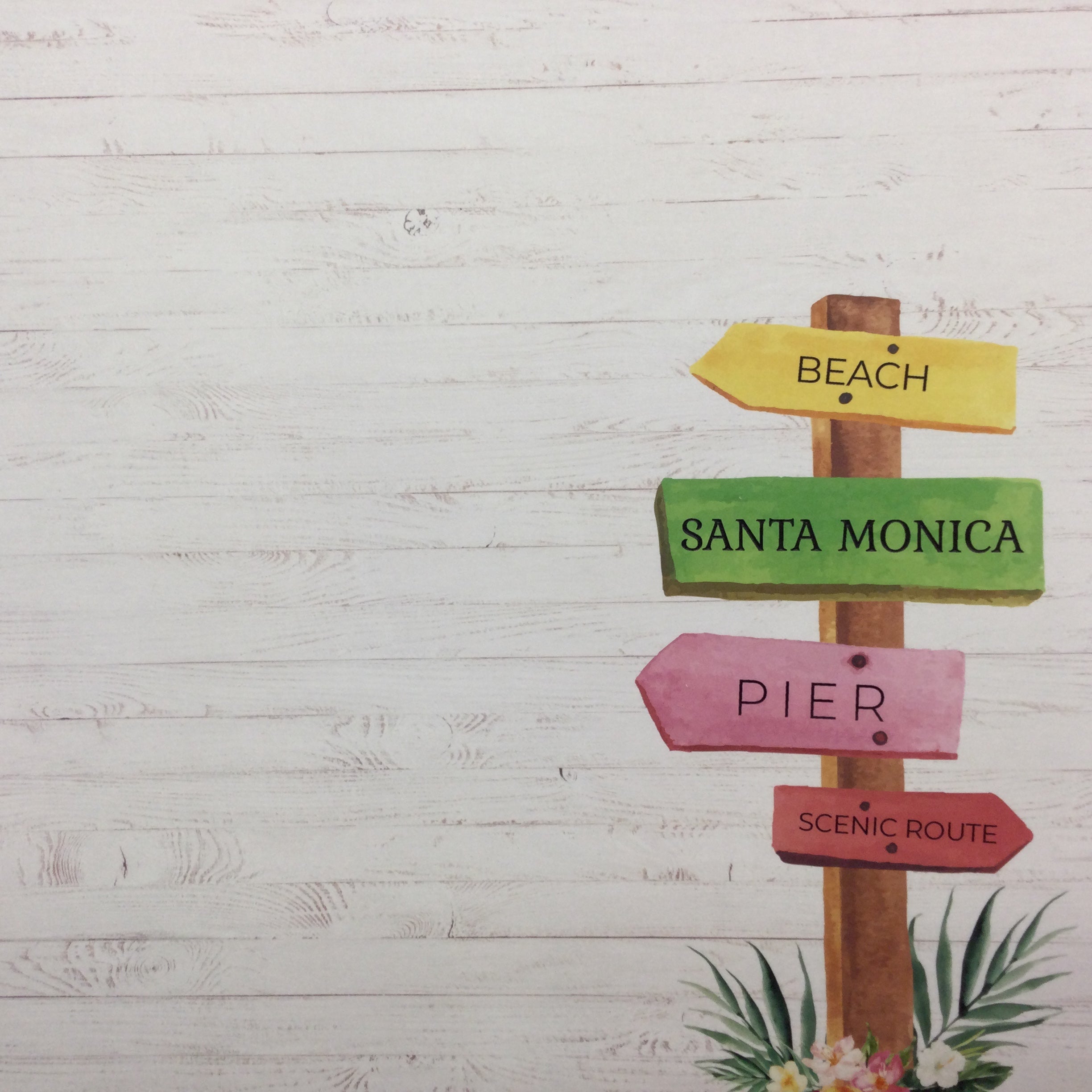 image_25b91b5f-efb4-4fb2-b313-7b89bd500b2e.jpg SANTA MONICA PIER 12"X12" Scrapbook Paper - Image 1