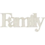 Fabscraps FAMILY Die-Cut Grey Chipboard Word