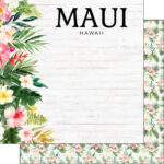 Scrapbook Customs MAUI HAWAII KIT Papers and Stickers 8pc - Image 5