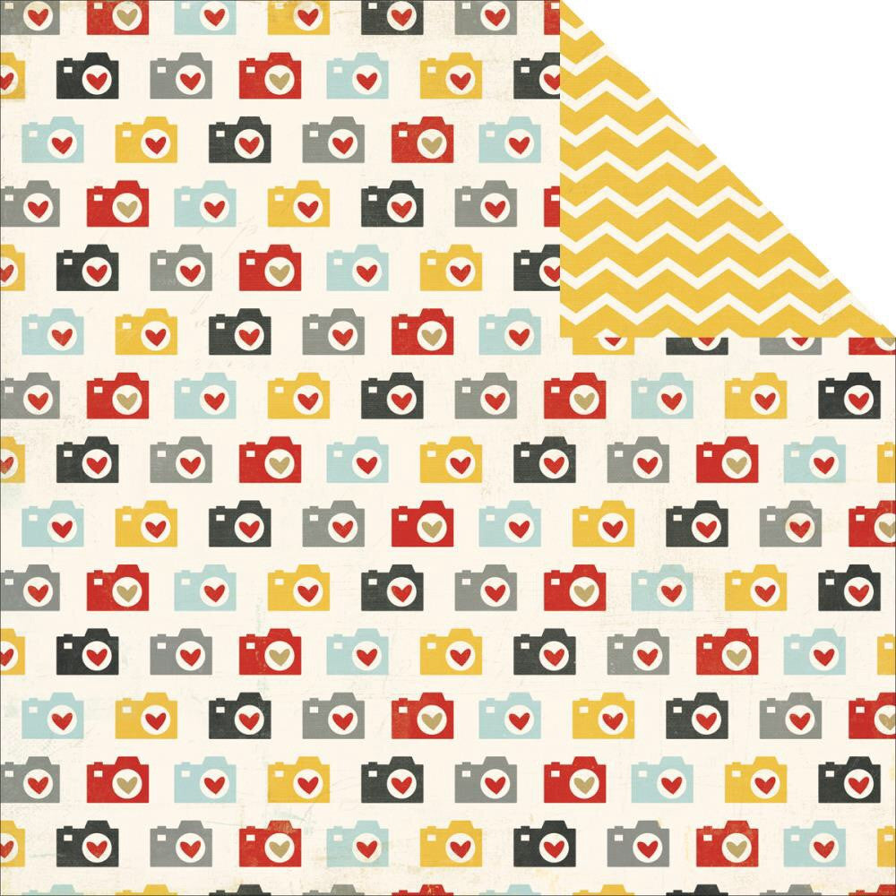 image_28713d3f-22ab-43c0-b3c9-bb224b91f1b8.jpg Simples Stories SAY CHEESE 12"X12" Cardstock Paper Sheet - Image 1