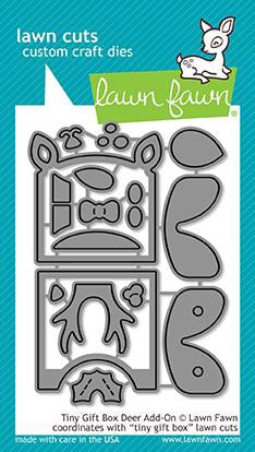 image_296e94a6-54fe-4035-8647-bb65b5607e58.jpg Lawn Fawn Cuts Tiny Gift Box DEER ADD-ON Craft Die 16pc - Image 1