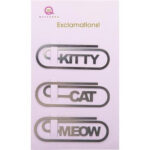 Queen & Co Exclamations CAT Paper Clips 3pc