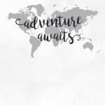 Scrapbook Customs ADVENTURE AWAITS 12"x12" Travel Scrapbook Paper