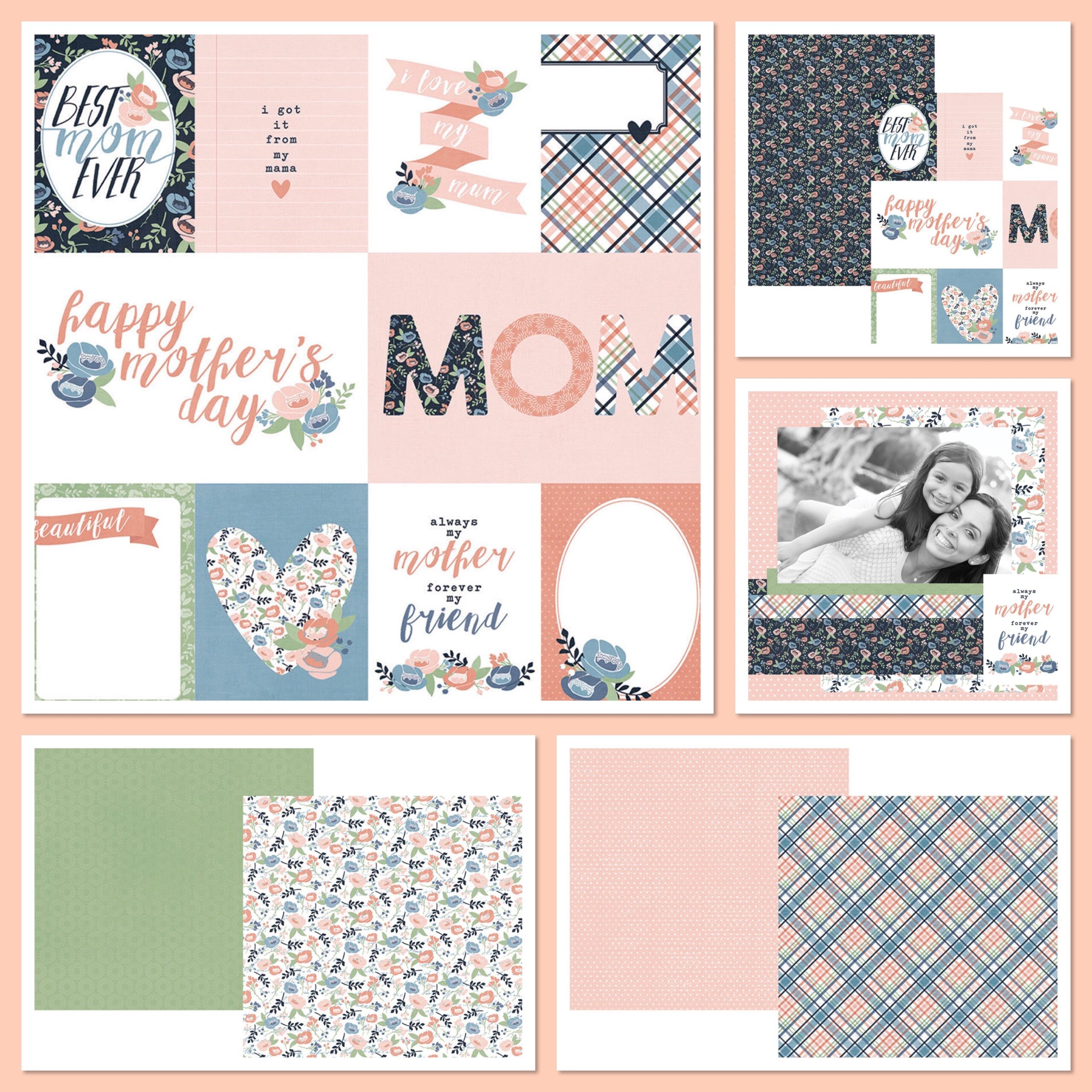 image_2ac88769-7e91-4e14-9934-998dd555ab93.jpg Simple Stories MOM’S DAY 12x12 Scrapbook Paper Kit 16pc - Image 1