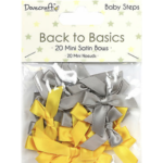 Dovecraft Back to Basics BABY STEPS MINI SATIN BOWS