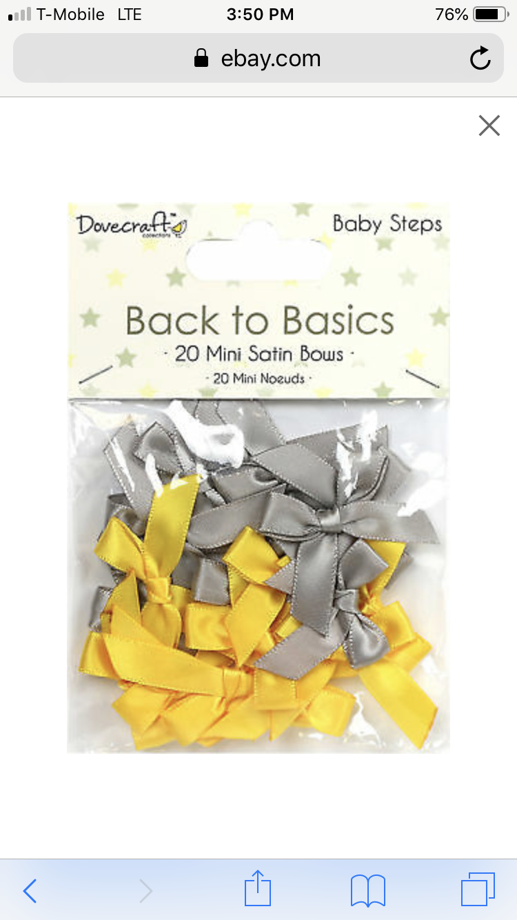 image_2afd8414-67cb-449b-a67f-786666cf5cee.png Dovecraft Back to Basics BABY STEPS MINI SATIN BOWS - Image 1