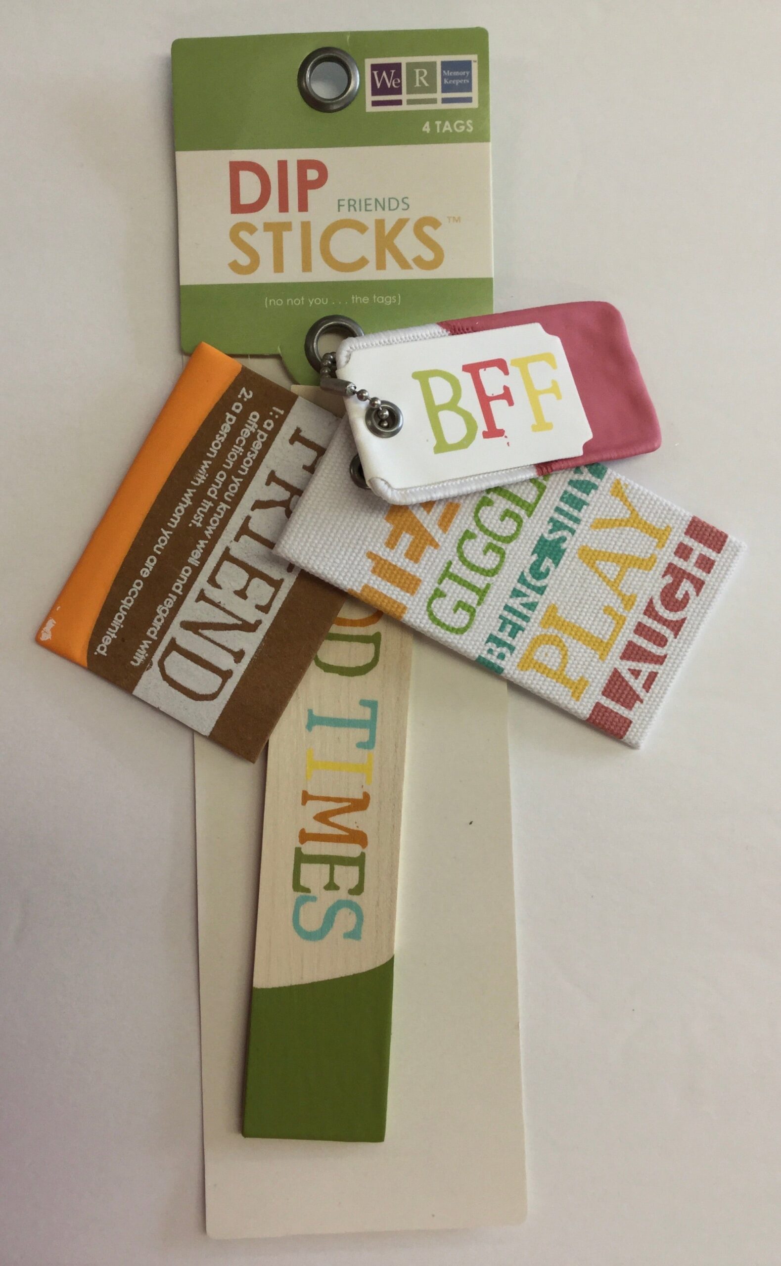 image_2cc74198-e747-4c54-bd5c-b6b059336f91.jpg We R Memory Keepers FRIENDS Dip Sticks 4 Tags - Image 1