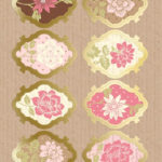 Kanban VINTAGE FLOWERS DieCut Card Topper
