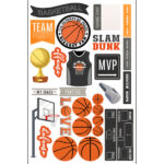 Scrapbook Customs BASKETBALL EMBELLISHMENTS Laser DieCuts