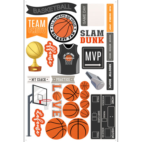image_2d508df0-b775-417f-a3a4-a3c52ee1c96a.jpg Scrapbook Customs BASKETBALL EMBELLISHMENTS Laser DieCuts - Image 1