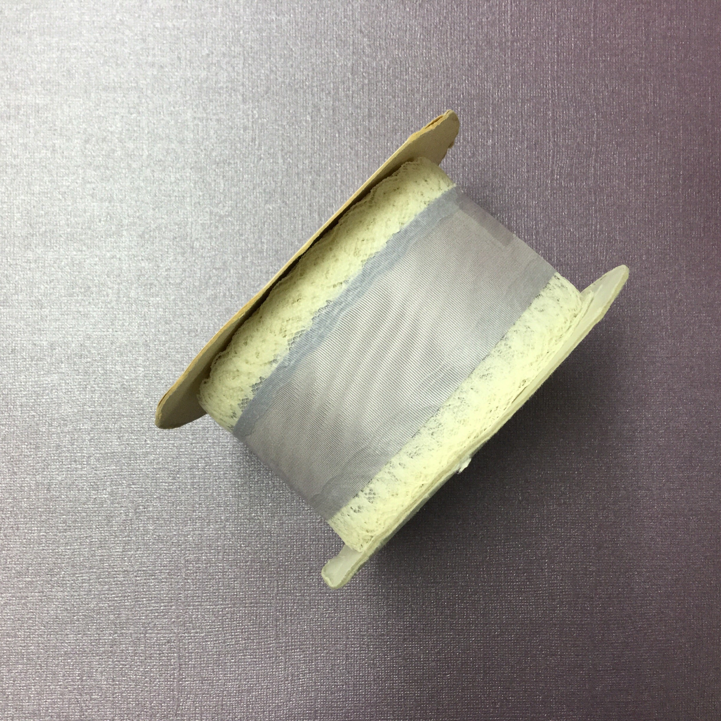 image_2d56d62a-2e6c-4c26-b001-8897e68bdae1.jpg A Lion Product 2” LAVENDER LACE EDGE Ribbon - Image 1