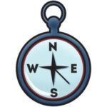 Imaginisce Snag 'em COMPASS Travel Clear Acrylic Stamps