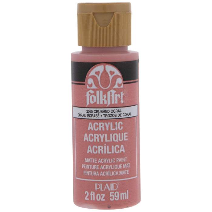 image_2e6d1452-5f22-4fe6-8332-aa0a109815c2.jpg FolkArt Matte CRUSHED CORAL Premium Acrylic Paint 2oz - Image 1