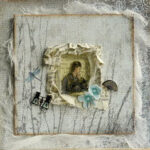 LaBlanche THOUGHTFUL LADY Vintage Mounted Stamp - Image 3