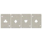 Fabscraps PACK OF CARDS Die-Cut Grey Chipboard Word