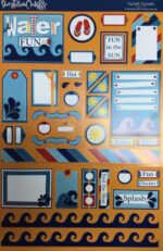 Storytellers SPLISH SPLASH KIT 12"X12" Scrapbook Paper & DieCuts 5pc