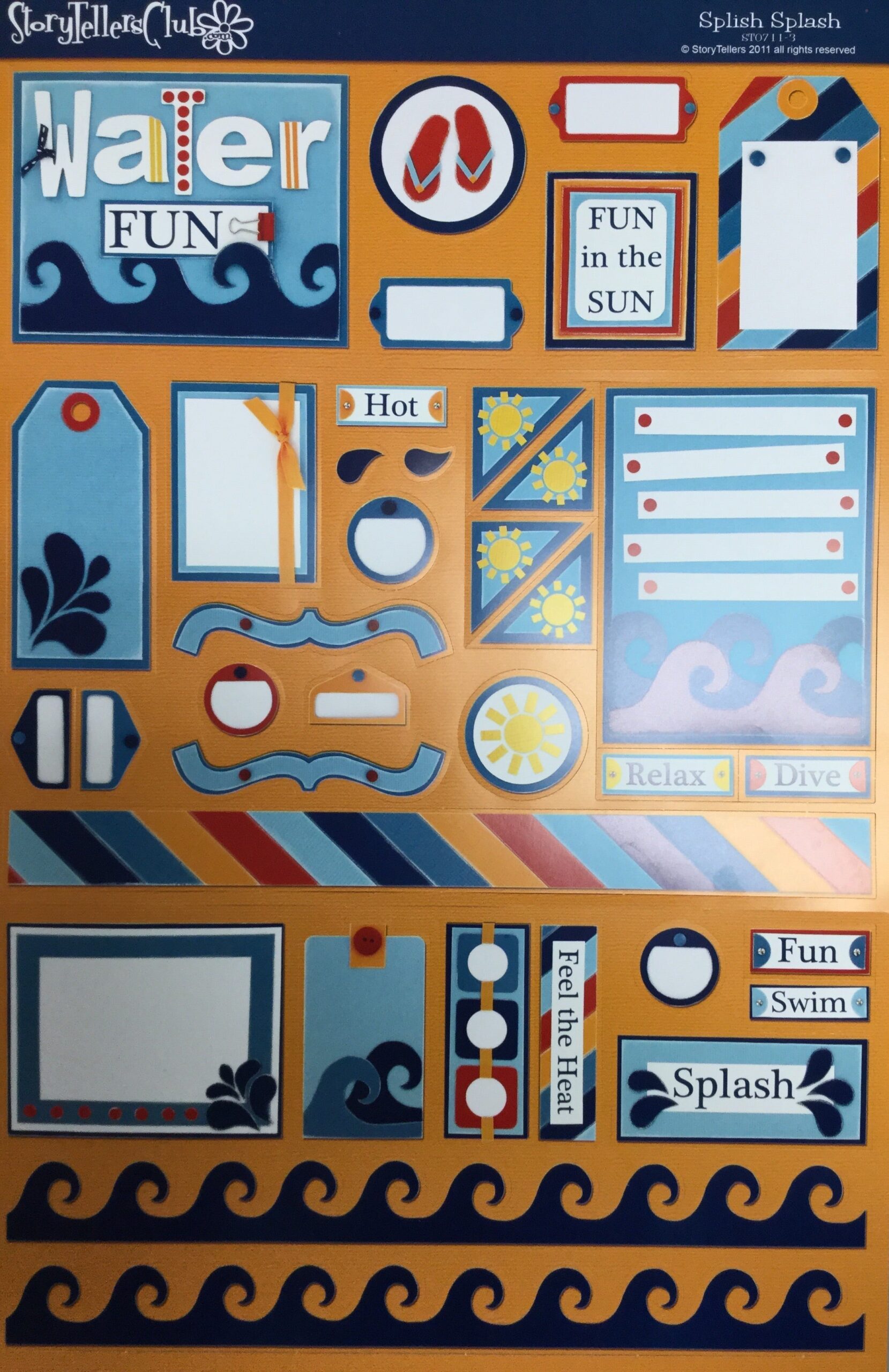image_304aee7c-d794-4b2c-b8dd-280f93c223c2.jpg Storytellers SPLISH SPLASH KIT 12"X12" Scrapbook Paper & DieCuts 5pc - Image 1