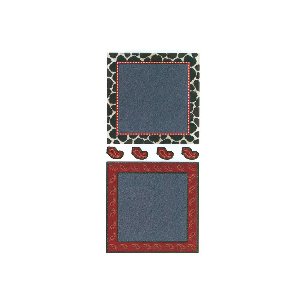 image_3107b710-eb38-41bb-87b0-3a0dddcf69d3.jpeg Leisure Arts RED PAISLEY Cowboy Cowgirl Farm Memories Stickers 1 Sheet - Image 1
