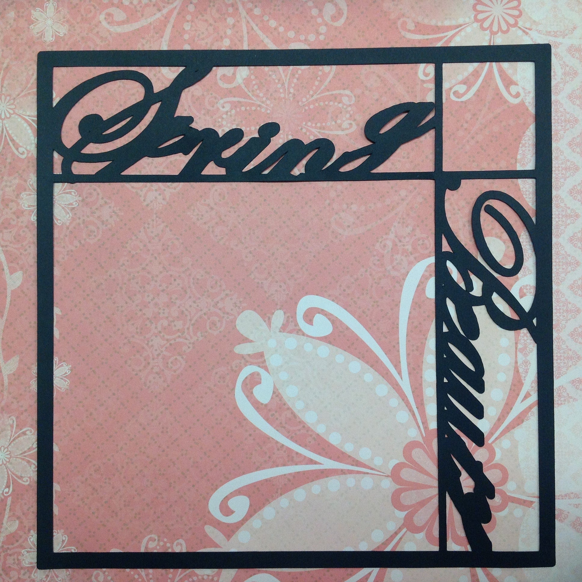 image_32373944-5cec-4e10-927e-43711ad412af.jpeg Page Frame SPRING BEAUTY 9"x9" Scrapbook Overlay - Image 1