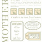 SRM Say It With Stickers MOTHER Scrapbooking Cards 12 pc