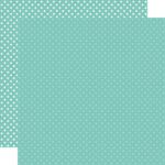 Echo Park Dots & Stripes TEAL 12"X12" Scrapbook Paper