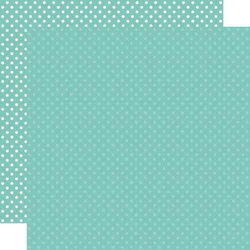 image_32e7df76-58f2-4a8a-b9d4-92909066a1c8.jpg Echo Park Dots & Stripes TEAL 12"X12" Scrapbook Paper - Image 1