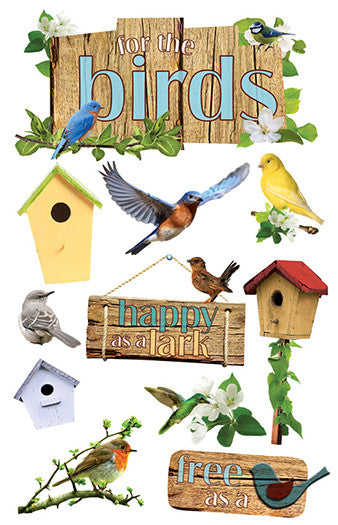 image_3321f5a5-da4b-4b25-812d-ff6d71e6cfe3.jpeg Paper House FREE AS A BIRD 3D Stickers 11 pc - Image 1