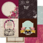Ruby Rock It HERITAGE QUARTERS 12x12 Scrapbook Paper