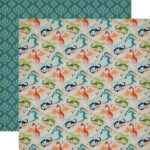 Echo Park Once Upon A Time DANGEROUS DRAGONS 12x12 Cardstock Paper