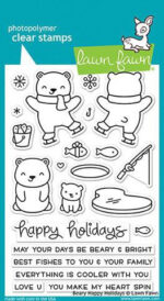 Lawn Fawn  BEARY HAPPY HOLIDAYS Clear Stamps 42 pc - Image 2