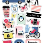 Echo Park 6"x12" I AM MOM Chipboard Phrases Sticker 31 pc