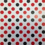 Polka Dot RED BLACK 12"X12" Scrapbook Paper