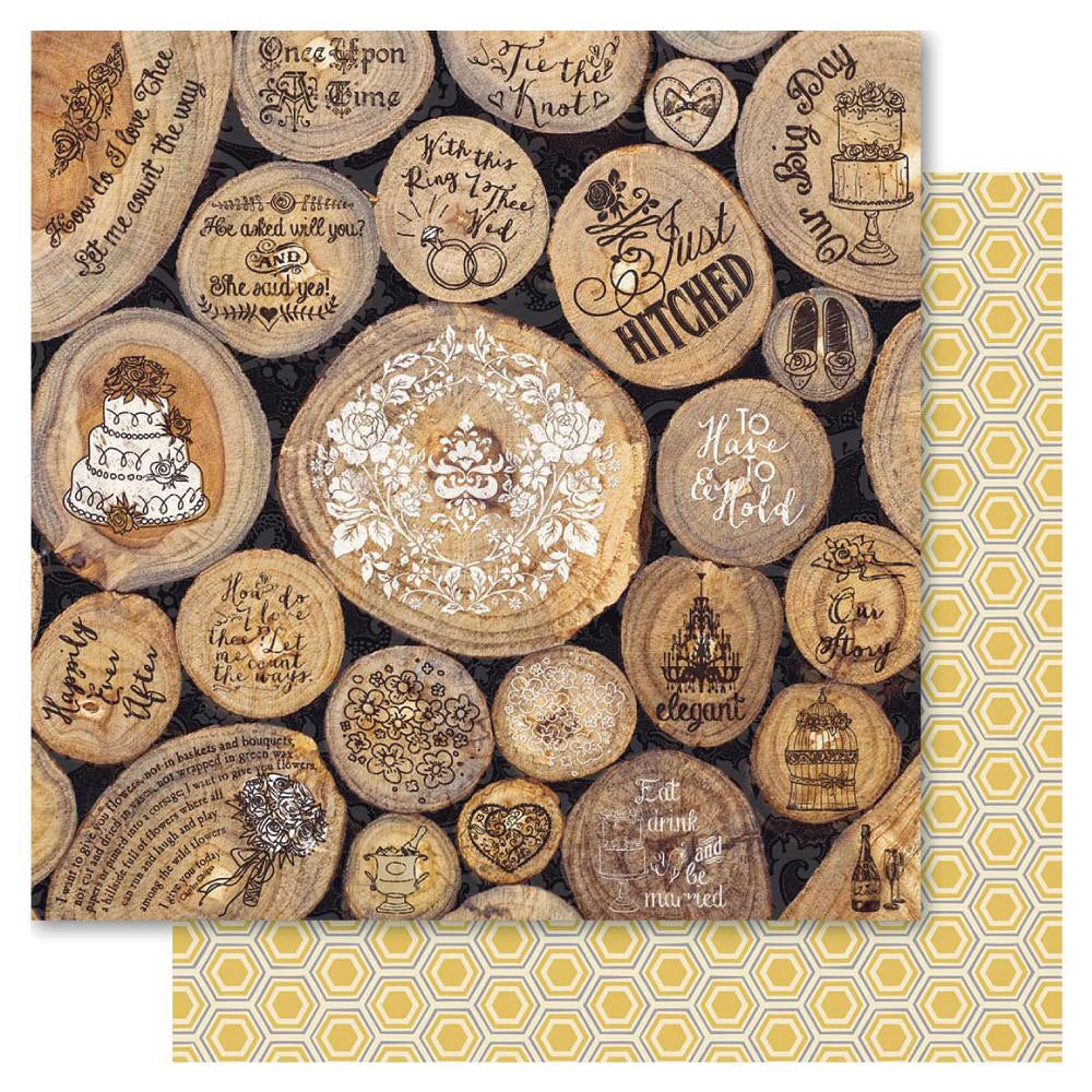 image_3768573f-8684-45aa-9bfd-960ce3eb7089.jpg Bella! Get Hitched RUSTIC 12x12 Scrapbook Paper - Image 1