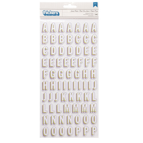 image_387fcfd9-3d38-43bc-a1c4-c3d8269b3417.jpg THICKERS Vicki Boutin SWEET RUSH Chipboard Alpha Stickers - Image 1