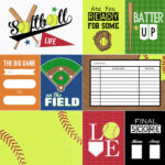 Scrapbook Customs SOFTBALL LIFE Paper Set 12"X12" Paper 12 Sheets - Image 8