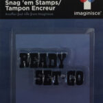 Imaginisce Snag 'em READY, SET, GO Clear Acrylic Stamps