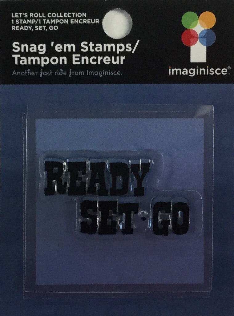 image_3a44f781-cfb6-4f1d-bee6-7a95bef29681.jpg Imaginisce Snag 'em READY, SET, GO Clear Acrylic Stamps - Image 1