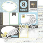 BABY BOY 12"X12" Scrapbook Customs Paper - Image 8
