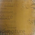 ADVENTURE School Grunge Orange 12"X12" Custom Travel Paper Sheet LV