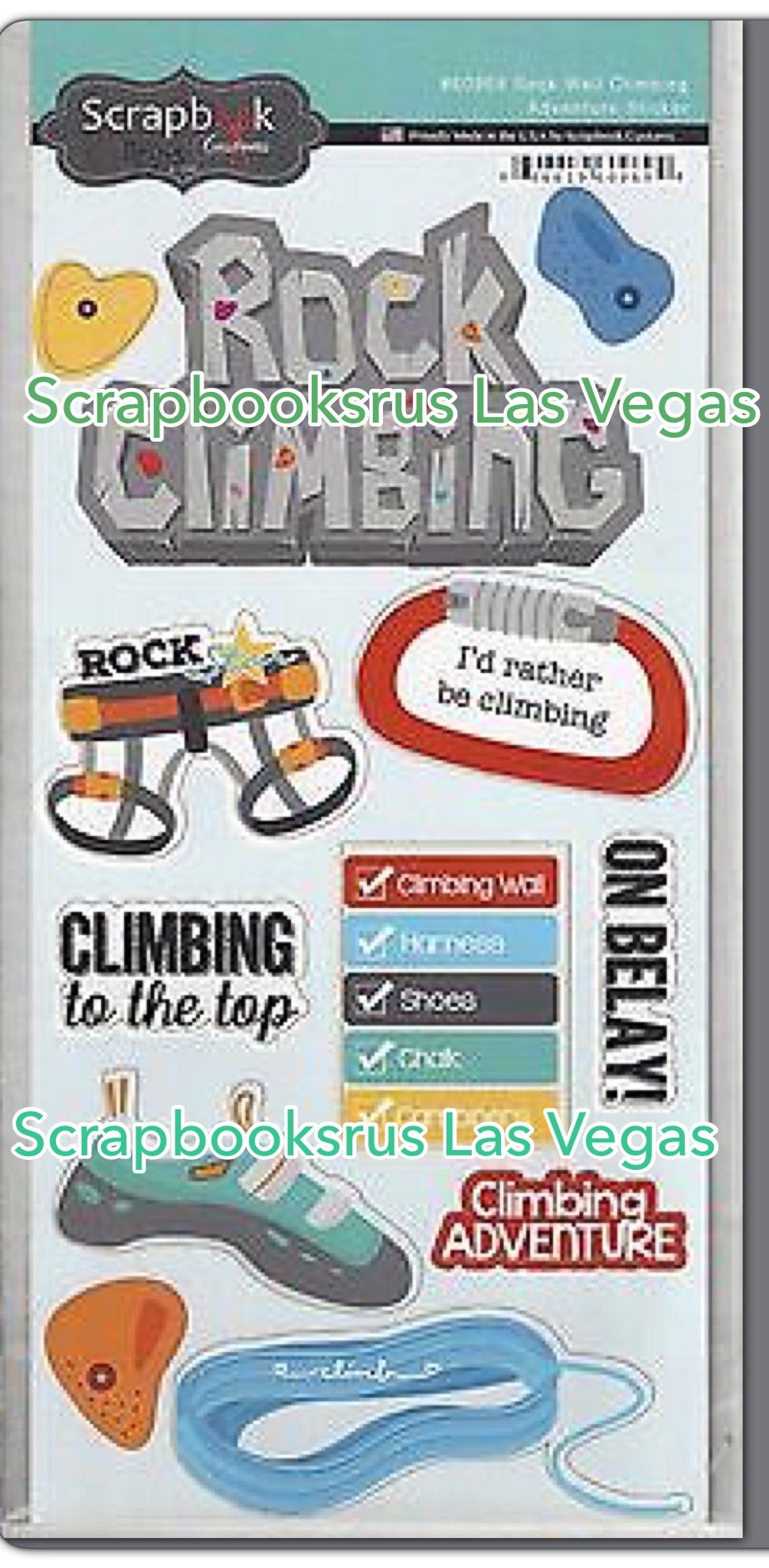 image_3e0439dd-8c22-49f5-92a4-e03d5dd55fd7.jpg Rock Wall Climbing Stickers 6"X12" Scrapbook Customs - Image 1