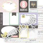 BABY GIRL MONTHS 12"X12" Scrapbook Customs Paper - Image 8