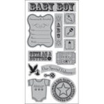 TPC Studio BEAUTIFUL BABY BOY Rubber Stamp 13pc