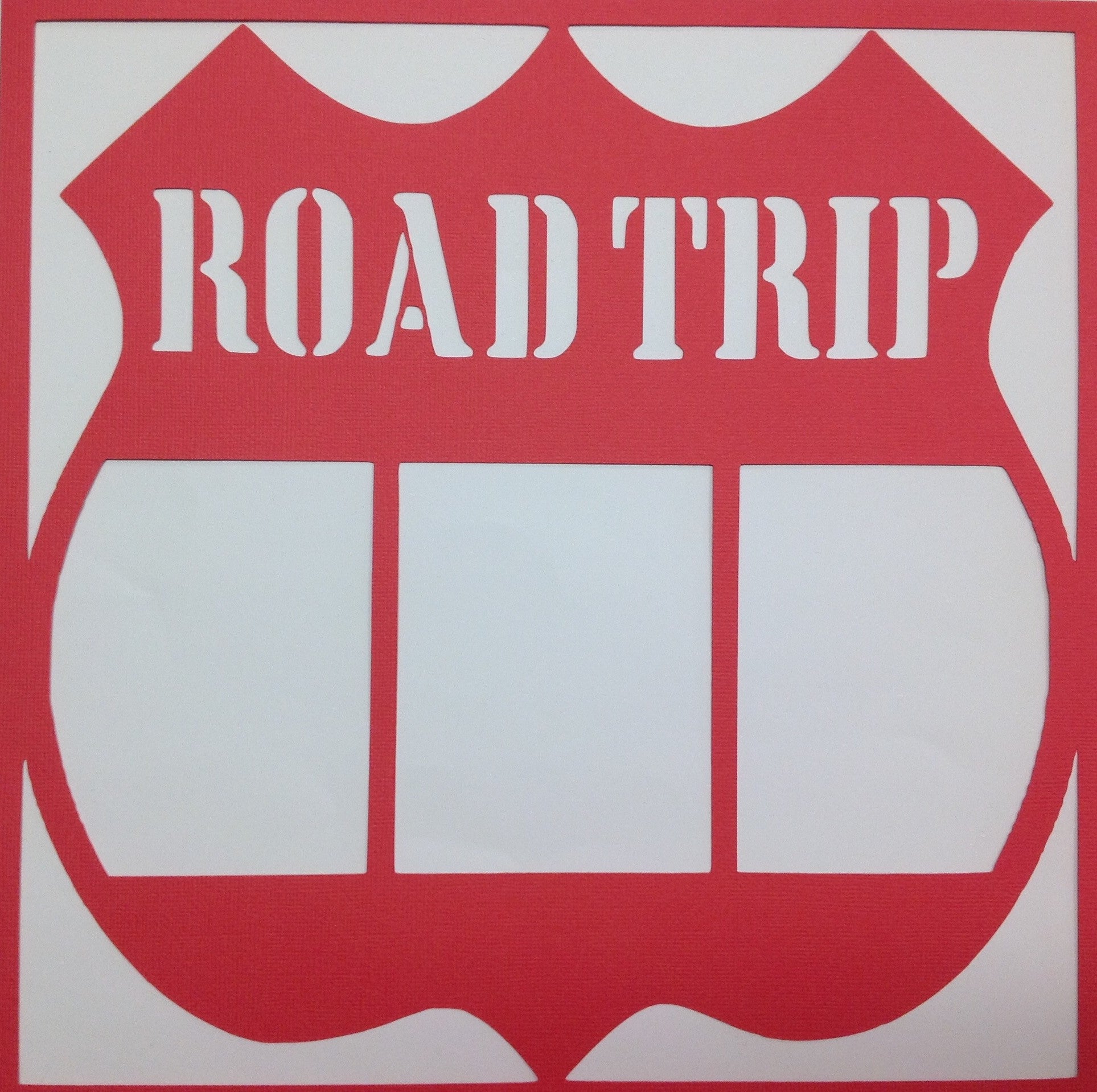 image_4034f0e8-53e7-4633-b2a3-a437c87ccd98.jpeg Page Frame ROAD TRIP RED Travel 12"x12" Scrapbook Overlays - Image 1