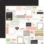 Carta Bella Rustic Elegance LABELS 12"x12" Scrapbook Paper
