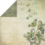 FabScraps Retro FANTASY BUTTERFLY 12"X12" Cardstock Paper Sheet