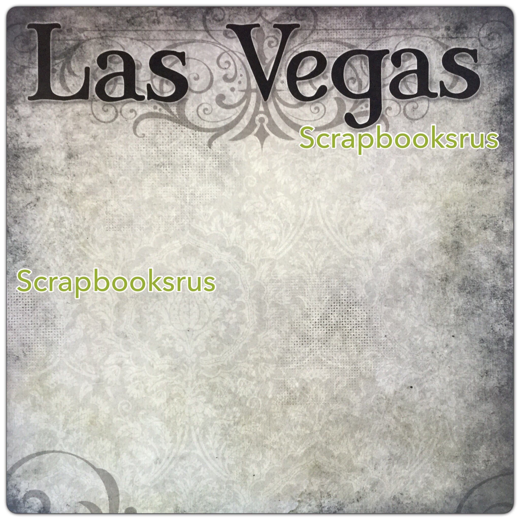 image_4184a6e2-b9ba-4d11-9d2a-a2227e674a39.jpg Old Antique LAS VEGAS BLACK 12"X12" Scrapbook Travel Paper Sheet - Image 1