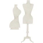 Fabscraps MANNEQUIN Die-Cut Grey Chipboard Word