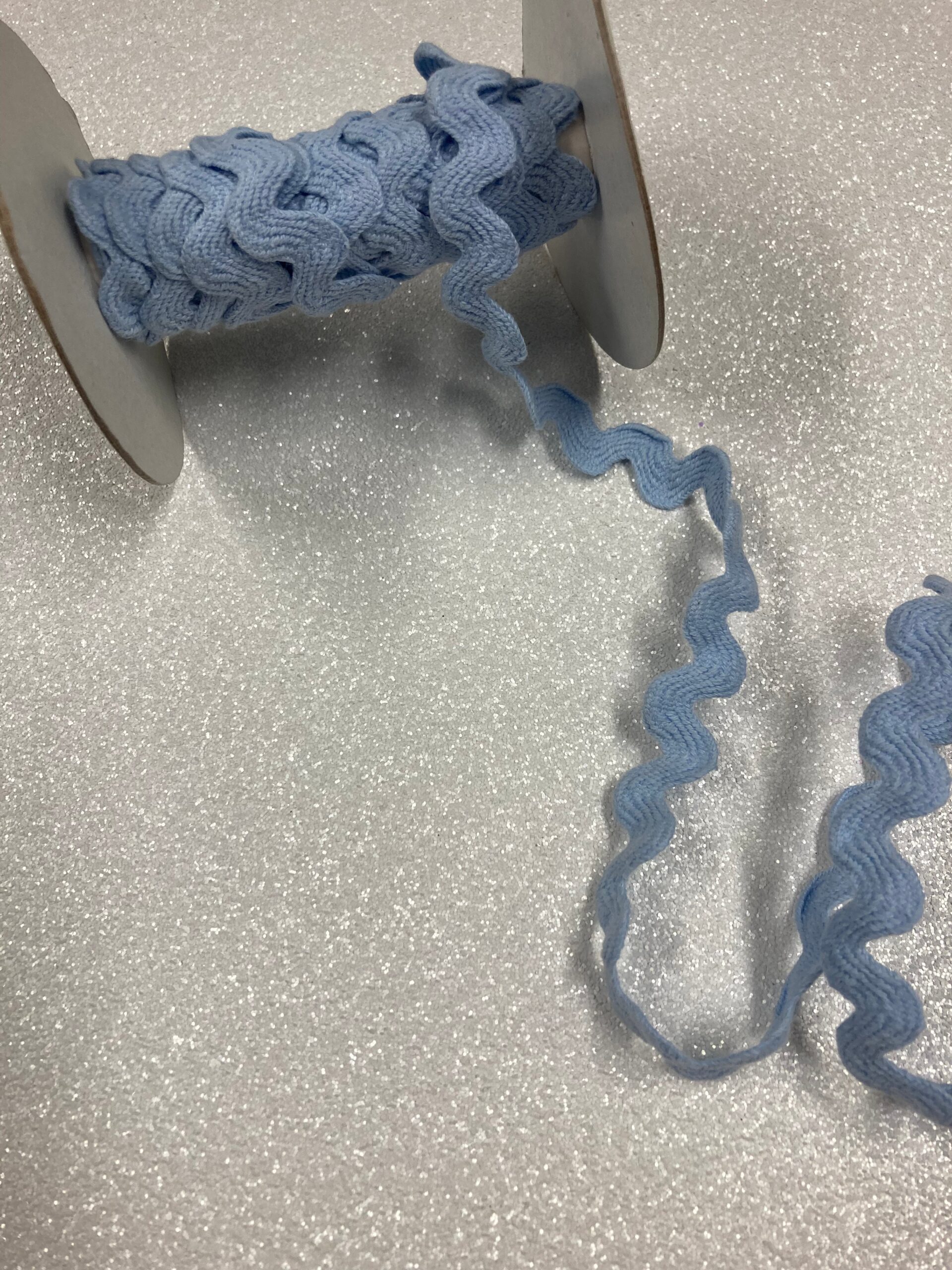 image_42bb9e6d-ff8c-4f06-b18d-4d892c6afc53.jpg Creative Impressions Rick Rack JUMBO SOFT BLUE Ribbon Trim 5/8” - Image 1