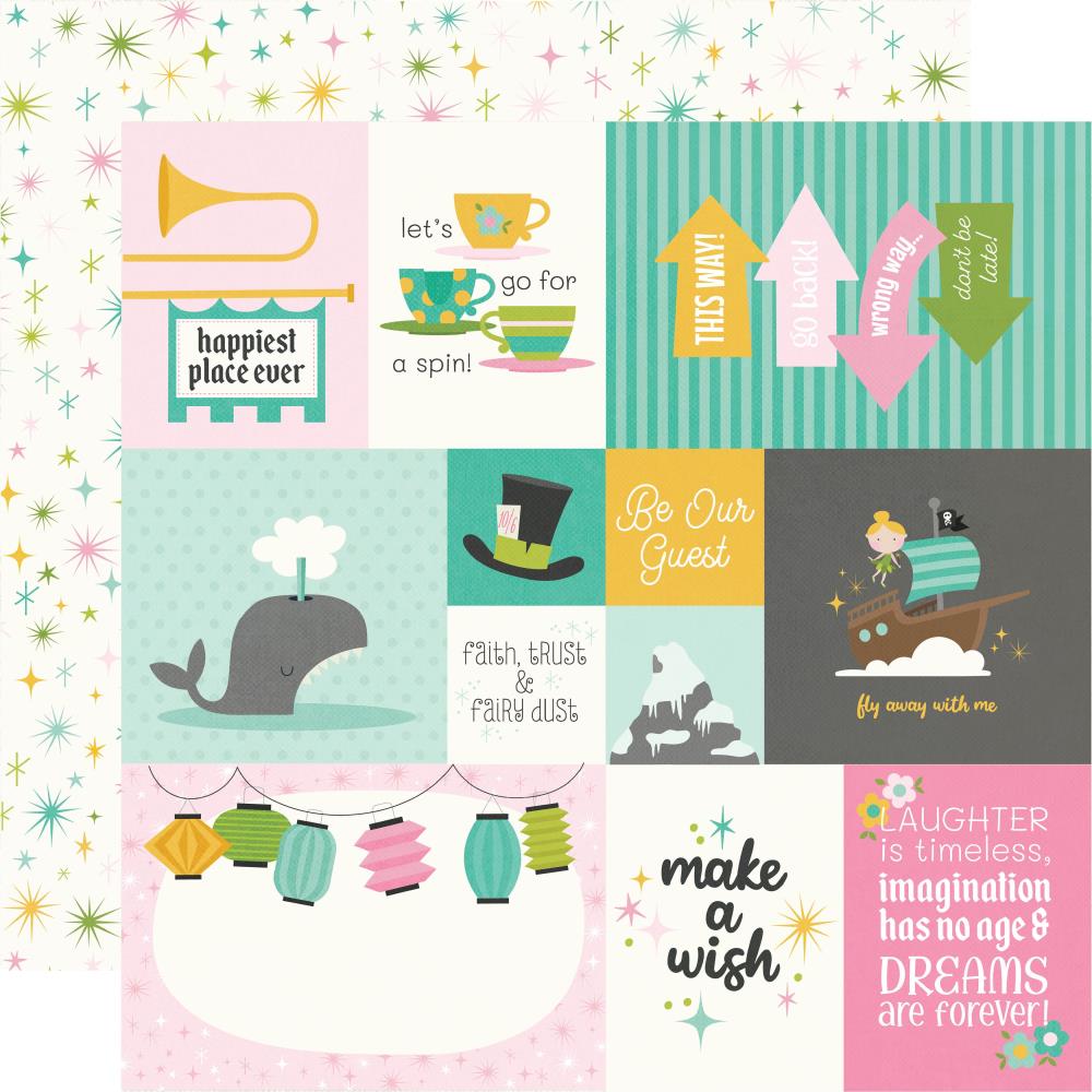 image_436c54ac-21c1-4d34-a8bf-b94df693545e.jpg Simples Stories FANTASY AT THE PARK 12"X12" Cardstock Paper Sheet - Image 1