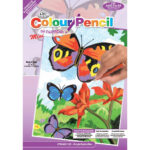 Royal Mini Color Pencil By Number BRIGHT BUTTERFLIES